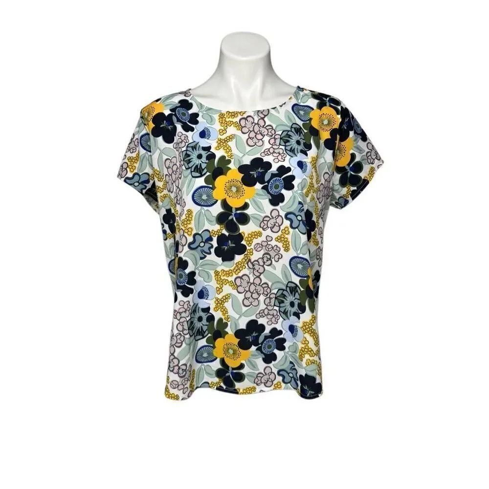 Ann Taylor Factory short sleeve floral top size L